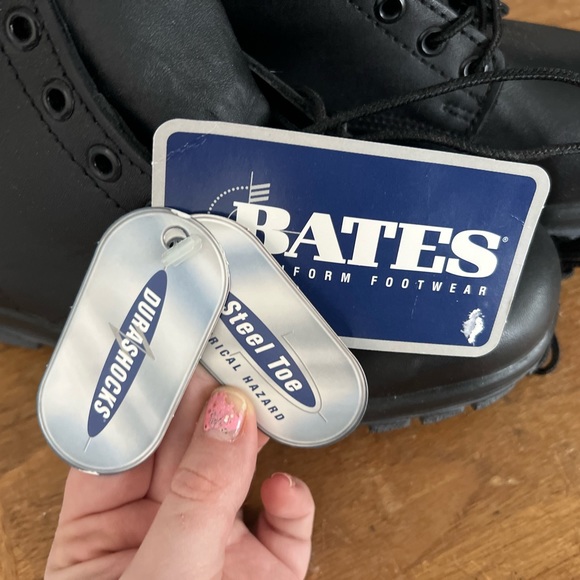 Bates Uniform Black Steel Toe Boots NWT Mens 6 - Picture 2 of 3